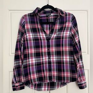 The Limited Plaid Button Down